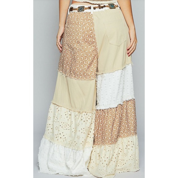 POL Flowy Wide Leg Palazzo Pants Women's Wide Leg Summer Pants Boho Size M NEW - Picture 3 of 4